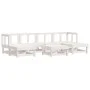 Gartenmöbel-Set 7-teilig aus massivem weißem Kiefernholz von , Gartensets - Ref: Foro24-3186355, Preis: 375,90 €, Rabatt: %