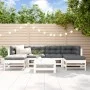 Garden furniture set 7 pieces solid white pine wood by , Garden sets - Ref: Foro24-3186397, Price: 438,47 €, Discount: %