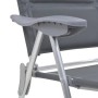 Aluminium-Campingstühle 2 Einheiten grau 58x69x111 cm von vidaXL, Campingmöbel - Ref: Foro24-44312, Preis: 159,51 €, Rabatt: %