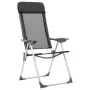 Sillas de camping plegables de aluminio 2 unidades negro de vidaXL, Mobiliario de camping - Ref: Foro24-44305, Precio: 132,80...