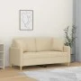 2-seater sofa with cream fabric cushions 140 cm by , Sofas - Ref: Foro24-3200911, Price: 219,00 €, Discount: %