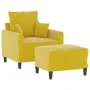 Sillón con taburete terciopelo amarillo 60 cm de , Sofás - Ref: Foro24-3201103, Precio: 189,29 €, Descuento: %