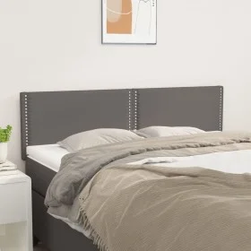 Headboards 2 units gray synthetic leather 72x5x78/88 cm by , Headboards and footboards - Ref: Foro24-345936, Price: 45,30 €, ...