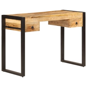 Mesa de escritorio 2 cajones  madera maciza mango 110x50x77 cm en Escritorios | Comprar online en Foro24