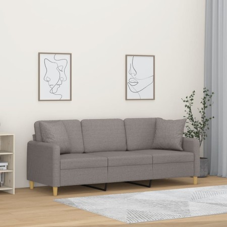 3-Sitzer-Sofa mit taupegrauen Stoffkissen, 180 cm von , Sofas - Ref: Foro24-3200924, Preis: 288,84 €, Rabatt: %