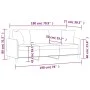 3-seater sofa with taupe gray fabric cushions 180 cm by , Sofas - Ref: Foro24-3200924, Price: 274,60 €, Discount: %