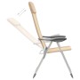Klappbare Campingstühle 2 Einheiten aus cremefarbenem Aluminium von vidaXL, Campingmöbel - Ref: Foro24-44306, Preis: 128,84 €...