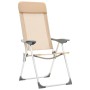 Klappbare Campingstühle 2 Einheiten aus cremefarbenem Aluminium von vidaXL, Campingmöbel - Ref: Foro24-44306, Preis: 128,84 €...