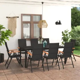 9-teiliges Garten-Essset in Schwarz und Braun von , Gartensets - Ref: Foro24-3060087, Preis: 696,60 €, Rabatt: %