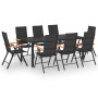 9-teiliges Garten-Essset in Schwarz und Braun von , Gartensets - Ref: Foro24-3060087, Preis: 768,66 €, Rabatt: %