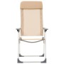 Klappbare Campingstühle 2 Einheiten aus cremefarbenem Aluminium von vidaXL, Campingmöbel - Ref: Foro24-44306, Preis: 128,84 €...