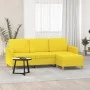3-Sitzer-Sofa mit hellgelbem Stoffhocker 180 cm von , Sofas - Ref: Foro24-3201197, Preis: 308,07 €, Rabatt: %