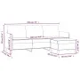 3-Sitzer-Sofa mit hellgelbem Stoffhocker 180 cm von , Sofas - Ref: Foro24-3201197, Preis: 308,07 €, Rabatt: %
