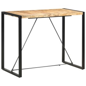 Mesa alta de cocina de madera maciza de mango 140x70x110 cm en Mesas de cocina y de comedor | Comprar online en Foro24