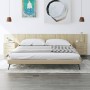 Cabecero de cama con mesitas madera contrachapada roble Sonoma