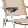 Klappbare Campingstühle 2 Einheiten aus cremefarbenem Aluminium von vidaXL, Campingmöbel - Ref: Foro24-44306, Preis: 128,84 €...