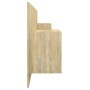 Cabecero de cama con mesitas madera contrachapada roble Sonoma
