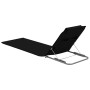 Folding beach mat 2 units steel and black fabric by vidaXL, Loungers - Ref: Foro24-44328, Price: 44,07 €, Discount: %