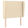 Headboard with cream fabric ears 83x23x118/128 cm by , Headboards and footboards - Ref: Foro24-3117795, Price: 75,58 €, Disco...