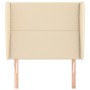Headboard with cream fabric ears 83x23x118/128 cm by , Headboards and footboards - Ref: Foro24-3117795, Price: 75,58 €, Disco...