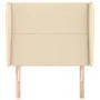 Headboard with cream fabric ears 83x23x118/128 cm by , Headboards and footboards - Ref: Foro24-3117795, Price: 71,20 €, Disco...