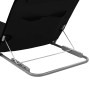 Folding beach mat 2 units steel and black fabric by vidaXL, Loungers - Ref: Foro24-44328, Price: 44,07 €, Discount: %