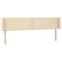 Cream fabric headboard 163x16x78/88 cm by , Headboards and footboards - Ref: Foro24-3118639, Price: 62,86 €, Discount: %