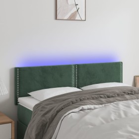 Dark gray velvet headboard with LED 144x5x78/88 cm by , Headboards and footboards - Ref: Foro24-3121523, Price: 50,29 €, Disc...