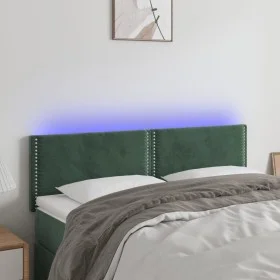 Dark gray velvet headboard with LED 144x5x78/88 cm by , Headboards and footboards - Ref: Foro24-3121523, Price: 55,39 €, Disc...