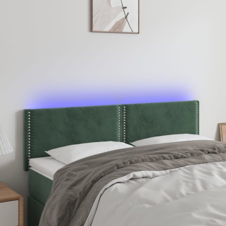 Dunkelgraues Samtkopfteil mit LED 144x5x78/88 cm von , Kopf- und Fußteile - Ref: Foro24-3121523, Preis: 50,29 €, Rabatt: %
