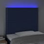 Kopfteil mit LED-Lichtern aus blauem Stoff, 80 x 5 x 118/128 cm von , Kopf- und Fußteile - Ref: Foro24-3122264, Preis: 49,45 ...