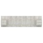 Cabecero de cama y mesitas madera contrachapada gris hormigón