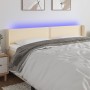 Kopfteil aus cremefarbenem Stoff mit LED 163x16x78/88 cm von , Kopf- und Fußteile - Ref: Foro24-3123107, Preis: 74,05 €, Raba...