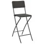 Klappbarer Gartenhocker 2 Stk. HDPE brauner Stahl-Rattan-Look von vidaXL, Gartenstühle - Ref: Foro24-44558, Preis: 160,60 €, ...