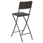 Folding garden stool 2 pcs HDPE brown steel rattan look by vidaXL, Garden chairs - Ref: Foro24-44558, Price: 162,52 €, Discou...