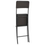 Folding garden stool 2 pcs HDPE brown steel rattan look by vidaXL, Garden chairs - Ref: Foro24-44558, Price: 162,52 €, Discou...