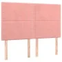 Box spring bed with pink velvet mattress 140x200 cm by , Beds and slatted bases - Ref: Foro24-3129158, Price: 496,27 €, Disco...