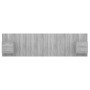 Cabecero de cama y mesitas madera contrachapada gris Sonoma
