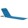 Folding beach mats 2 units steel and blue fabric by vidaXL, Loungers - Ref: Foro24-44327, Price: 52,28 €, Discount: %