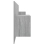 Cabecero de cama y mesitas madera contrachapada gris Sonoma