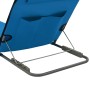 Esteras de playa plegables 2 unidades acero y tela azul de vidaXL, Tumbonas - Ref: Foro24-44327, Precio: 44,36 €, Descuento: %
