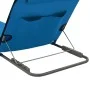 Folding beach mats 2 units steel and blue fabric by vidaXL, Loungers - Ref: Foro24-44327, Price: 52,28 €, Discount: %