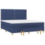 Box spring bed with blue fabric mattress 160x200 cm by , Beds and slatted bases - Ref: Foro24-3137091, Price: 570,79 €, Disco...