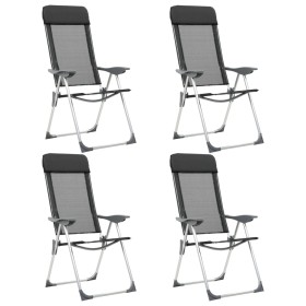 Klappbare Campingstühle aus Aluminium 4 Stück schwarz von vidaXL, Campingmöbel - Ref: Foro24-44308, Preis: 238,03 €, Rabatt: %
