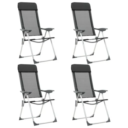 Klappbare Campingstühle aus Aluminium 4 Stück schwarz von vidaXL, Campingmöbel - Ref: Foro24-44308, Preis: 234,57 €, Rabatt: %