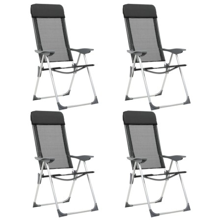 Klappbare Campingstühle aus Aluminium 4 Stück schwarz von vidaXL, Campingmöbel - Ref: Foro24-44308, Preis: 238,03 €, Rabatt: %