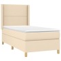 Box spring bed mattress and LED lights cream fabric 80x200 cm by , Beds and slatted bases - Ref: Foro24-3138754, Price: 343,8...