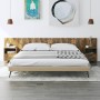 Cabecero de cama con mesitas madera contrachapada roble ahumado