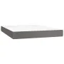 Box spring bed with gray synthetic leather mattress 140x200 cm by , Beds and slatted bases - Ref: Foro24-3142789, Price: 489,...