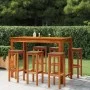 High garden table and stools 7 pcs solid acacia wood by , Garden sets - Ref: Foro24-3116022, Price: 467,33 €, Discount: %
